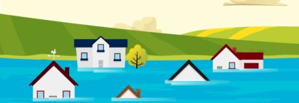 Five different properties in flood risk areas