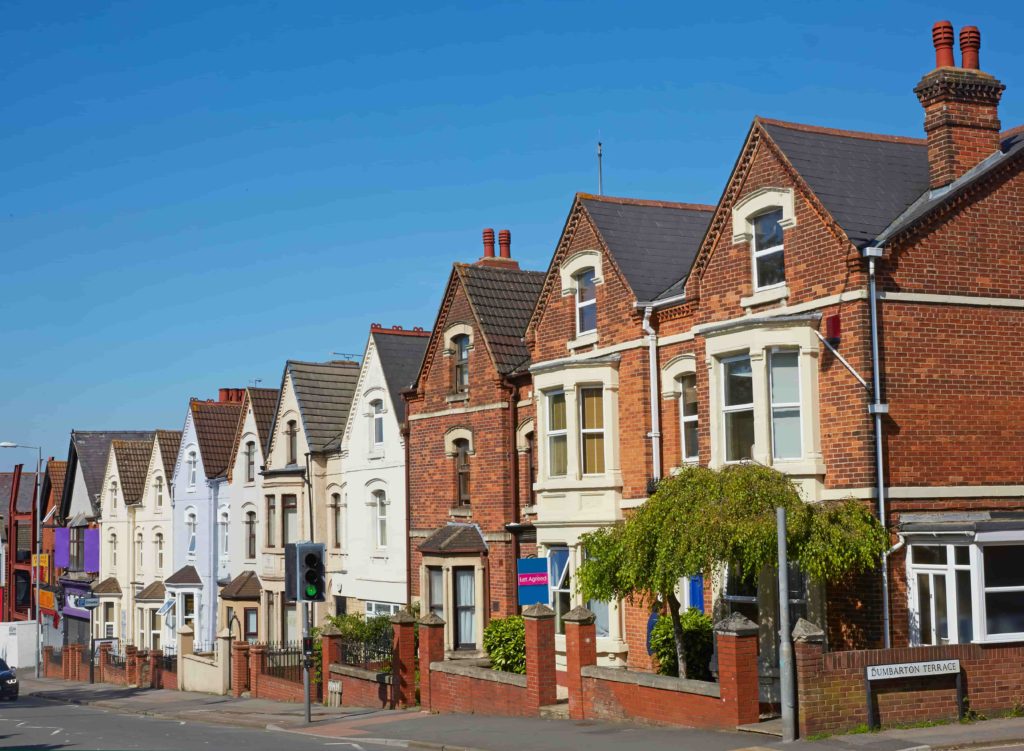 Set of houses in Swindon, Wiltshire, UK