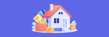 home improvement illustrations of a house a money