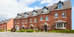 Row of terraced houses in UK