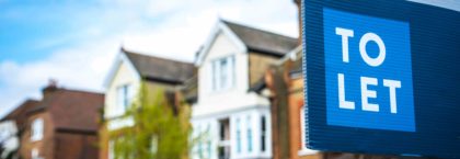 Estate agency 'to let' sign outside residential properties
