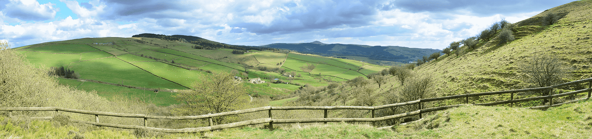 Panorama of Cheshire countryside