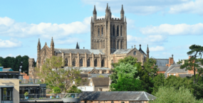 Panorama of Hereford cathedral