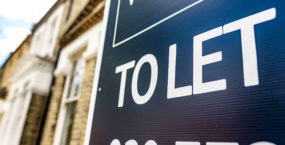 Letting agency 'to let' sign outside UK property