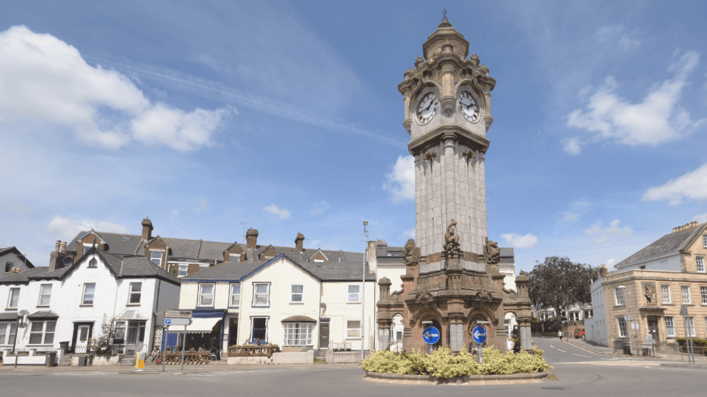 old-clock-tower-exeter-devon-england